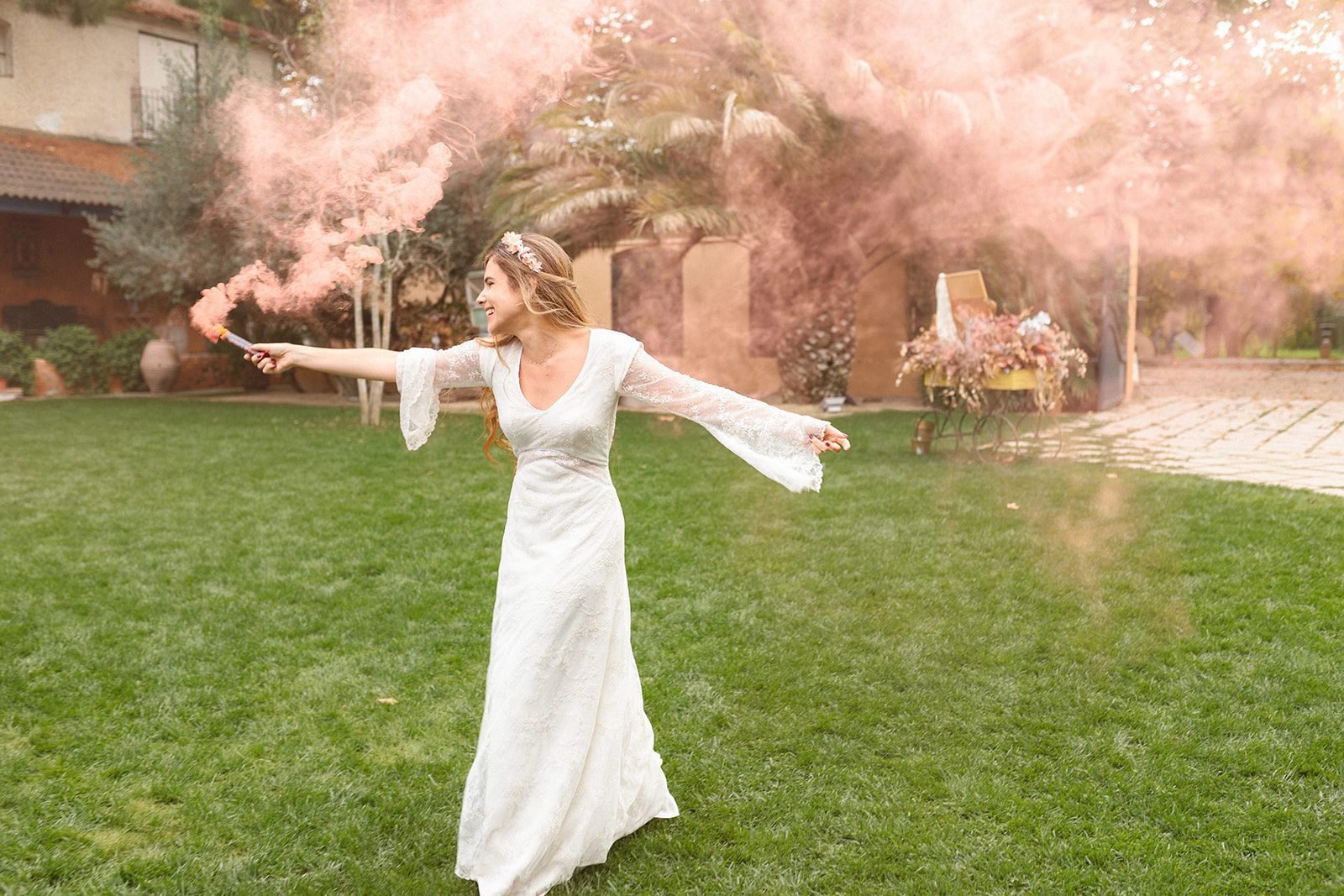 Vestido bohemio de novia