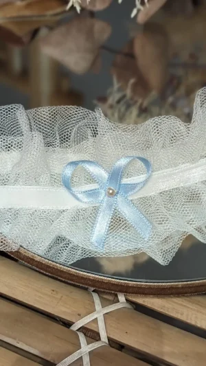Liga para novia Umi  lazo azul
